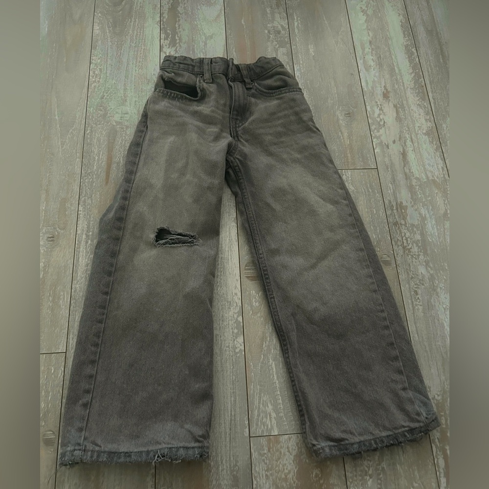 Zara Kids Charcoal Jeans with Ripped Detail